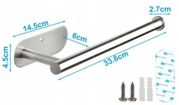 UCHWYT WIESZAK NA RĘCZNIK PAPIEROWY KUCHENNY SAMOPRZYLEPNY SZARY LOFT