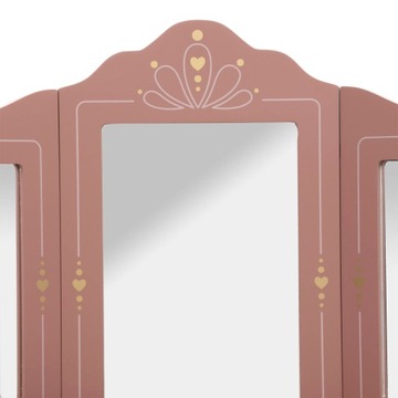 РОЗОВЫЙ туалетный столик детский С ЗЕРКАЛОМ + табурет