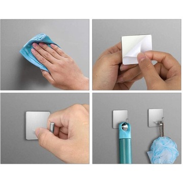 ПРОЧНЫЕ КРЮЧКИ САМОКЛЕЯЩИЕСЯ ДЛЯ ОДЕЖДЫ КРЮЧОК 2x