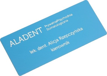 IDENTYFIKATOR plakietka TABLICZKA GRAWER 7X3 JN/BI