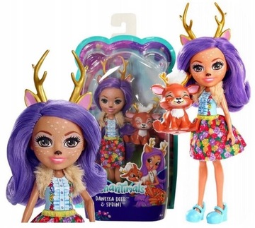 Enchantimals Lalka Danessa Deer Jelonek i Sprint FXM75 Mattel.