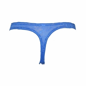 Kuszące stringi z koronką S/M 506 niebieski