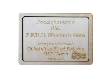 Podziękowanie za wspracie Finansowe Sponsoring