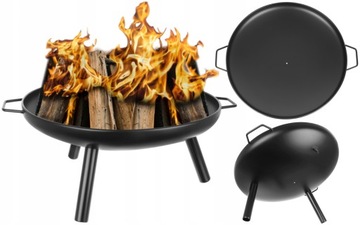 DUŻE PRZENOŚNE PALENISKO OGRODOWE MISA/GRILL 70cm