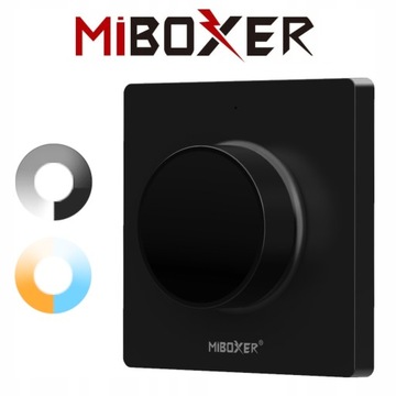 ПАНЕЛЬ / НАСТЕННОЕ УПРАВЛЕНИЕ K1 ДЛЯ LED MONO / CCT С РУЧКОЙ MIBOXER, ЧЕРНАЯ