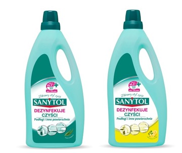 SANYTOL ZESTAW 2x1L PŁYN DO MYCIA EUKALIP+CYTRYNA