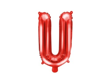 Balon foliowy litera U czerwona 35cm 1szt