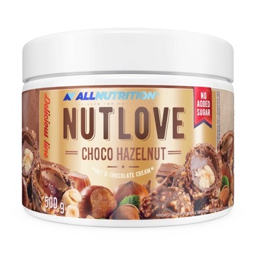 ALLNUTRITION NUTLOVE CHOCO HAZELNUT 500g KREM CZEKOLADOWY BEZ CUKRU FIT