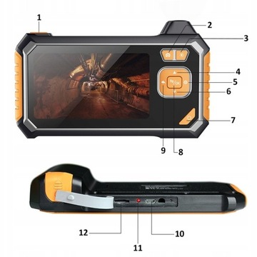 Инспекционная камера, эндоскоп, 5 м, ЖК-дисплей Full HD, USB, 6 светодиодов, IP67, для труб