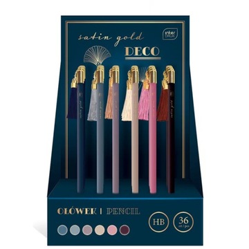 OŁÓWEK Z ZAWIESZKĄ DECO SATIN GOLD INTERDRUK MIX