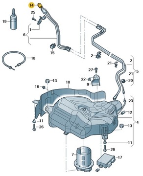 Новая оригинальная крышка заливной горловины AdBlue для Audi A6/S6/A7/Q7.