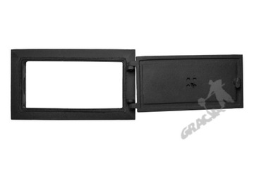 КОМПЛЕКТ E5 - 43X41CM+23X40CM ПРАВАЯ ЧУГУННАЯ ДВЕРЬ