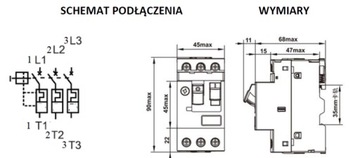 ПЕРЕКЛЮЧАТЕЛЬ МОТОРА ДЛЯ РЕЙКИ VCX GV2 1,6–2,5 А