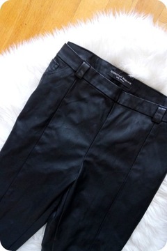 spodnie damskie skórzane czarne modne dorothy perkins 44 XXL śliczne