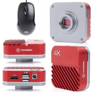 KAMERA DO MIKROSKOPU CYFROWEGO OPTYCZNEGO 8MP 4K RED ANGEL TECHREBAL
