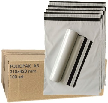 FOLIOPAKI FOLIOPAK KURIERSKIE A3 310x420mm 100szt.