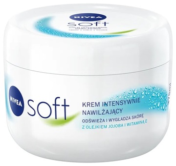 NIVEA SOFT Krem do twarzy, ciała i dłoni INTENSYWNIE NAWILŻAJĄCY, 375 ml