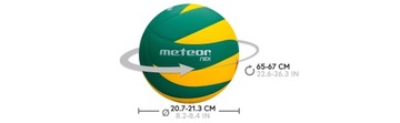 METEOR NEX #5 VOLLEYBALL склеенный, 12 панелей, внутренняя трубка из латекса из микрополиуретана