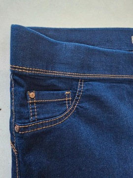 Denim spodnie granatowe jegging jeansowe 46