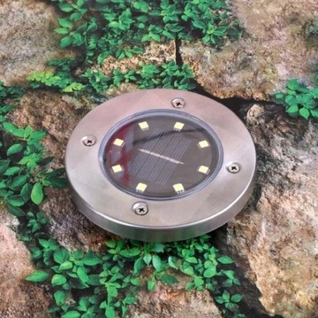 Подключаемый солнечный светильник SOLAR GARDEN LAMP, GROUND, серебристый, 12,6 см, 8 шт.