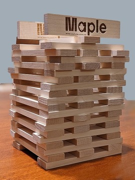 ДЕРЕВЯННЫЕ БЛОКИ КЛЕН НАТУРАЛЬНЫЙ ЭКО ПУД. 50 шт.