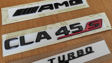 Эмблема Mercedes A45s Черный глянцевый AMG a45s w177