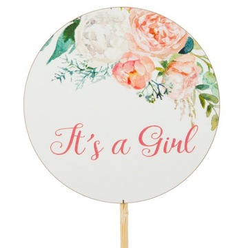 Topper Okrągły Dekoracyjny Na Tort Baby Shower