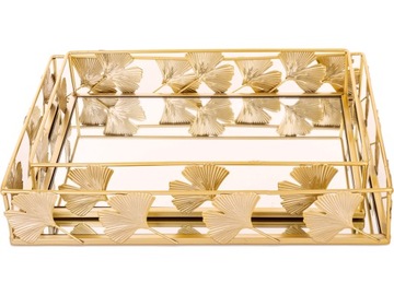 ГЛАМУРНАЯ КОЛЛЕКЦИЯ Набор из 2 подносов с ЗЕРКАЛОМ - ЗОЛОТО