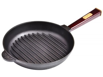 Żeliwna patelnia Grill OPTIMA BORDO 240 x 40