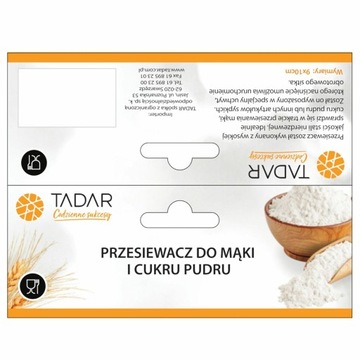 Кухонное сито Tadar для муки и сахарной пудры.