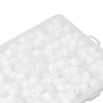 240 шт. Белые пластиковые бусины для бороды.