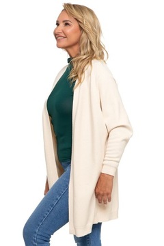 ДЛИННЫЙ ЖЕНСКИЙ КАРДИГАН ЖЕНСКИЙ ДЖЕМПЕР MORAJ БЕЖЕВЫЙ Размер XXL