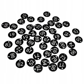 100x переносная бирка с номером 1-100 для ключей