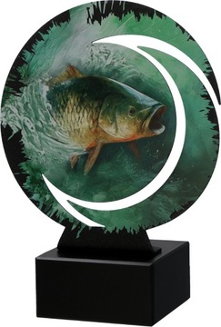 Metalowa statuetka wędkarstwo Wirline ryba Karp 20cm+ dowolny opis