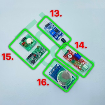 Набор из 16 сенсорных модулей для Raspberry Arduino DHT11 HC-SR04 DS1302 SR501