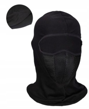 МОТОЦИКЛОВАЯ БАЛАКЛАВА ПОД ШЛЕМ ДЛЯ МОТОЦИКЛА, ВЕЛОСИПЕДА, ЛЫЖ, ЧЕРНАЯ