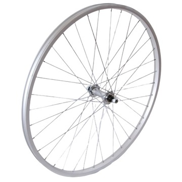 LEKKIE KOŁO ROWEROWE 28 PRZÓD ALUMINIOWE SREBRNE