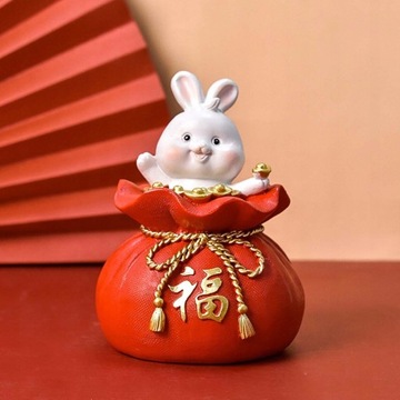 2 фигурки счастливых кроликов в китайском стиле