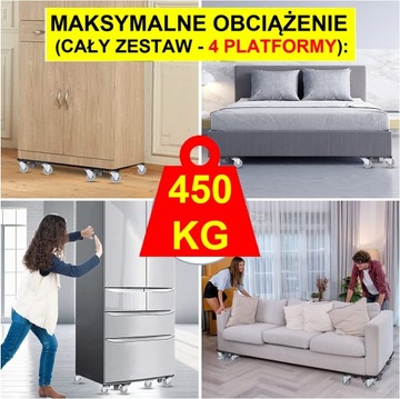 ZESTAW ROLKI DO TRANSPORTU PRZESUWANIA MEBLI GIFTEAK *WIDEO*