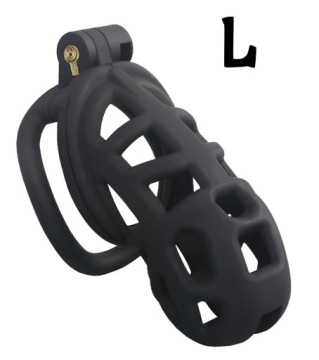 МАЛЕНЬКИЙ ЛЕГКИЙ ЧЕРНЫЙ РЕМЕНЬ ЦЕЛОМУДРИЯ CHASTITY С 4 КОЛЬЦАМИ, РАЗМЕР L