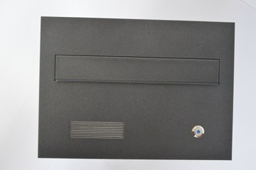 настенный ящик для документов с домофоном RAL 7021 ГРАФИТ