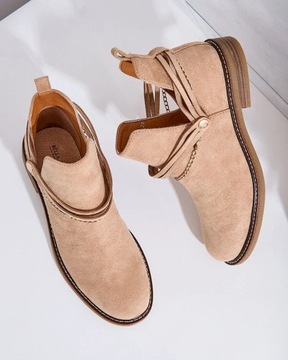 СВЕТЛО-КОРИЧНЕВЫЕ ЖЕНСКИЕ БОТИНКИ RIZOR 39 БОТИНКИ