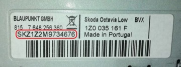 КОД ДЛЯ SKODA RADIO Amundsen Swing Bolero