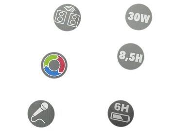 Караоке Bluetooth со светодиодной звуковой панелью USB-динамик