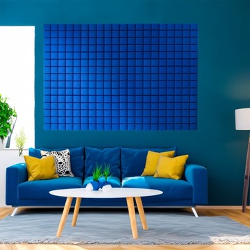 Панель CUBE Convex Acoustic пенопласт звукоизоляционная синяя 50x50x5 см