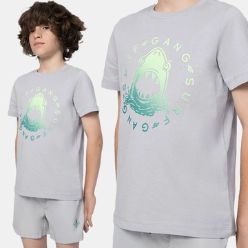 KOSZULKA CHŁOPIĘCA 4F T-SHIRT SPORTOWY BAWEŁNIANY