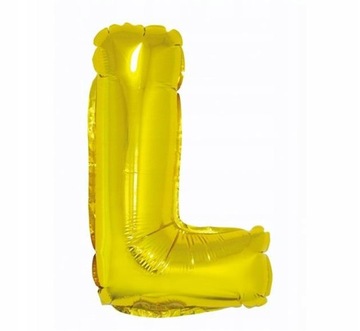 Balon foliowy Litera L, złota, 35 cm.