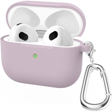 ETUI SILIKONOWE DO APPLE AIRPODS PRO 1 COVER CASE KARABIŃCZYK - PURPLE