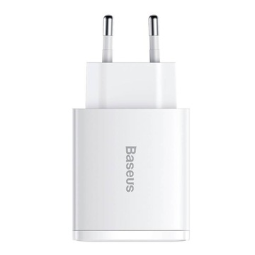 СЕТЕВОЕ ЗАРЯДНОЕ УСТРОЙСТВО 3xUSB QC PD 30 Вт БЫСТРО МОЩНЫЙ USB C USB-C БЕЛЫЙ IPHONE 15