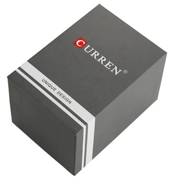 ZEGAREK MĘSKI CURREN THOR +BOX +GRAWER stalowy cyfry na bransolecie